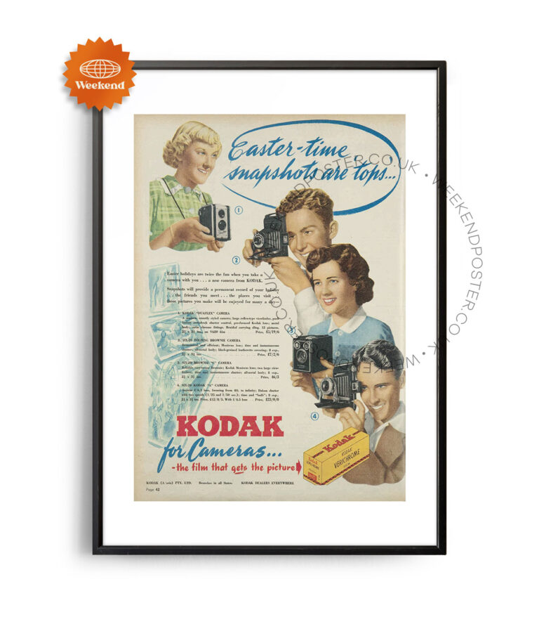 Kodak For Cameras vintage poster
