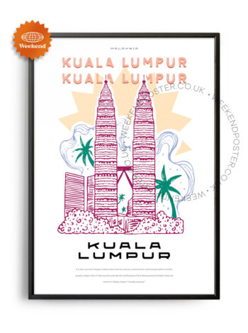 Kuala Lumpur Malaysia landmark poster
