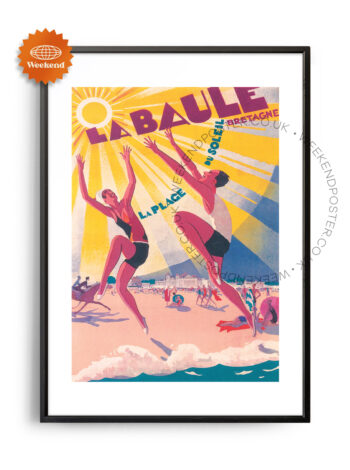 Le Baule Bretagne vintage poster