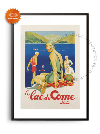 Le Lac De Come İtalie vintage poster