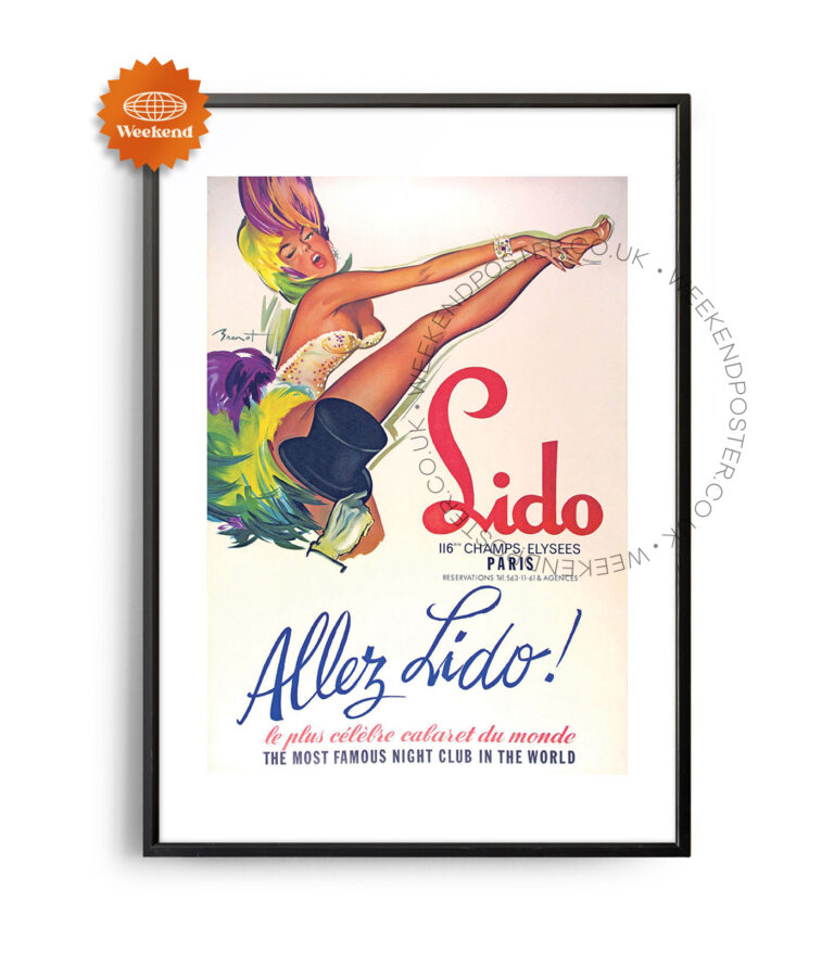 Lido Champs Elysees Paris vintage poster