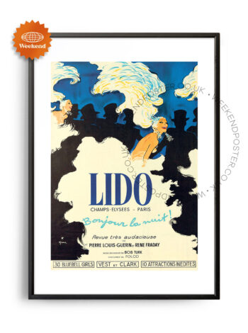 Lido Champs Elysees Paris vintage poster
