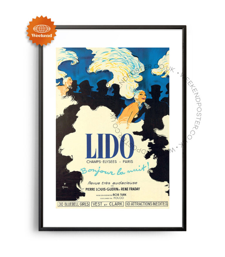 Lido Champs Elysees Paris vintage poster
