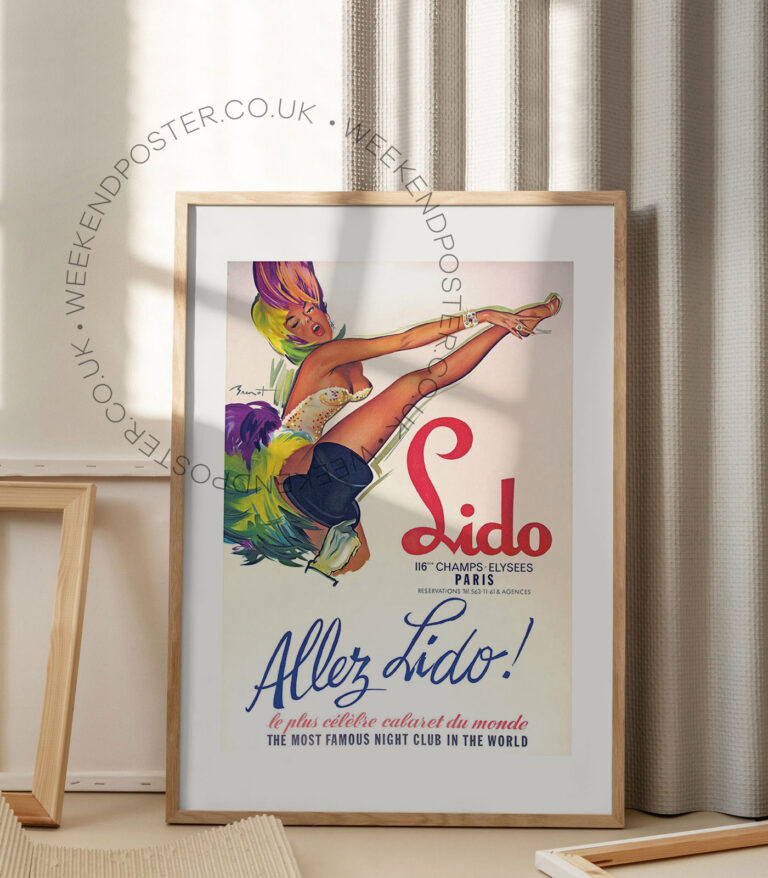 Lido Champs Elysees Paris vintage poster