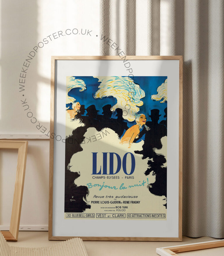 Lido Champs Elysees Paris vintage poster