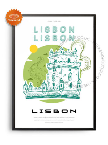 Lisbon Portugal landmark poster