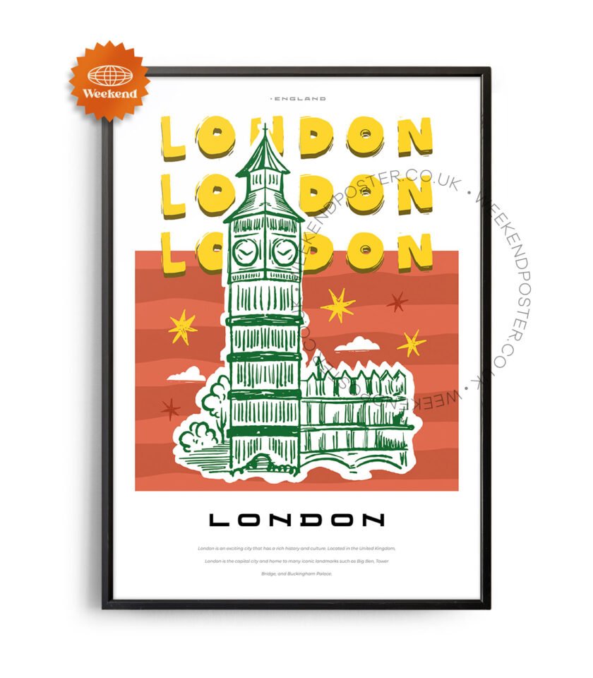 London England landmark poster