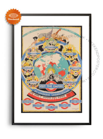 London Underground Visit The Empire vintage poster