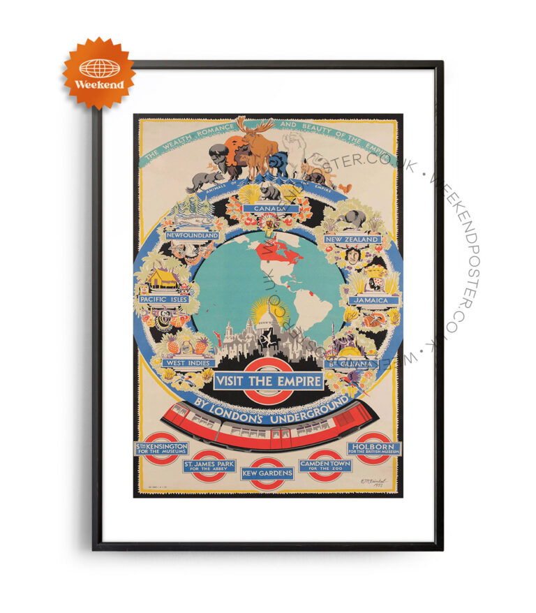 London Underground Visit The Empire vintage poster