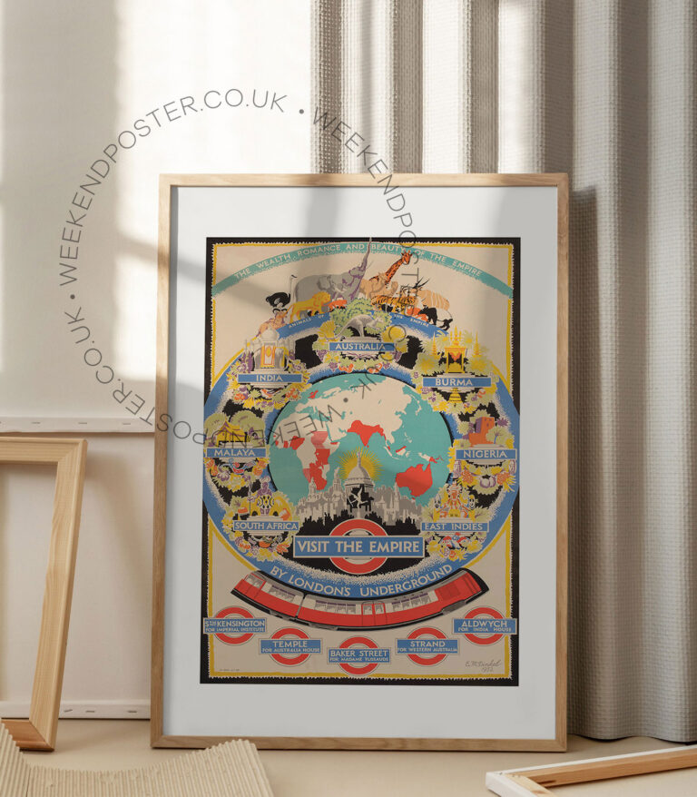 London Underground Visit The Empire vintage poster