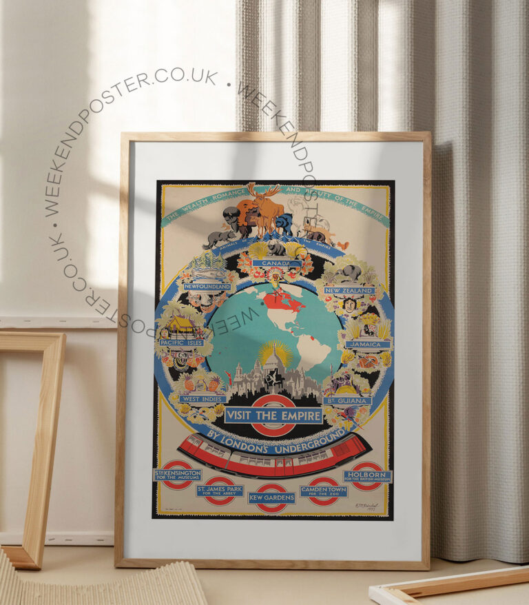 London Underground Visit The Empire vintage poster