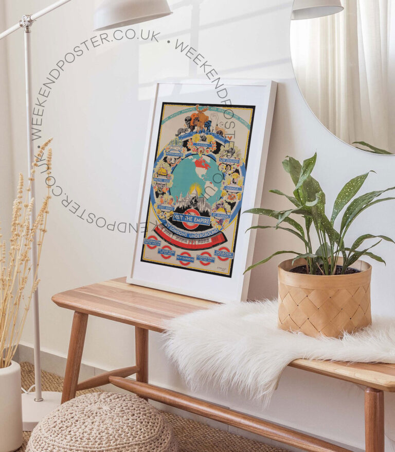 London Underground Visit The Empire vintage poster