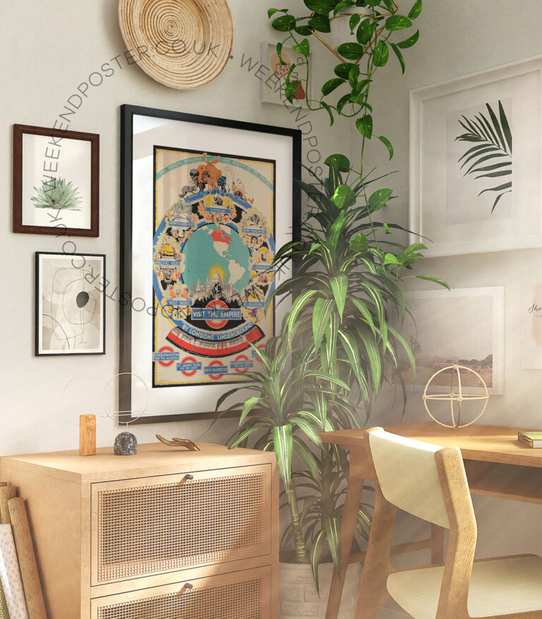 London Underground Visit The Empire vintage poster