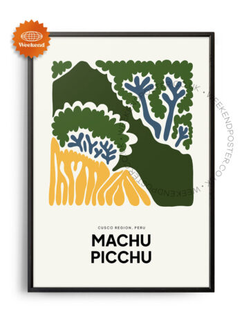 Machu Picchu Peru landmark poster
