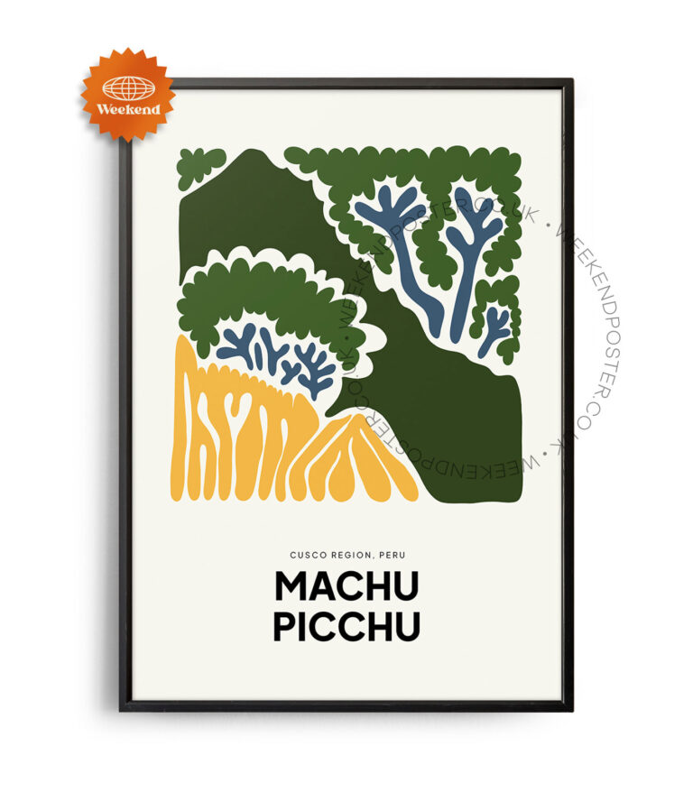 Machu Picchu Peru landmark poster