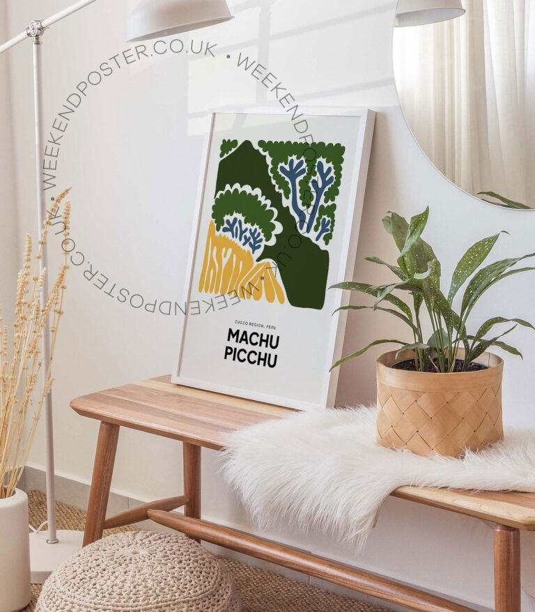 Machu Picchu Peru landmark poster