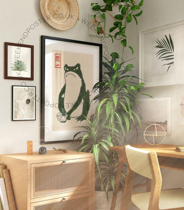 Matsumoto Hoji Frogs vintage poster