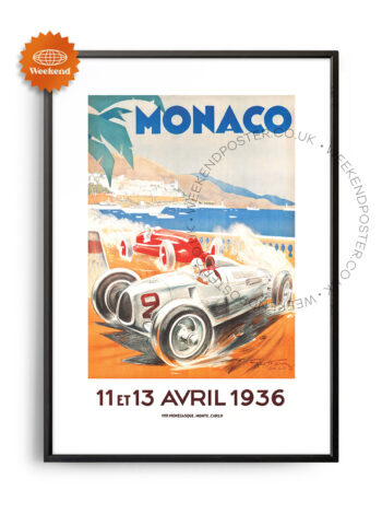 Monaco 1936 vintage poster