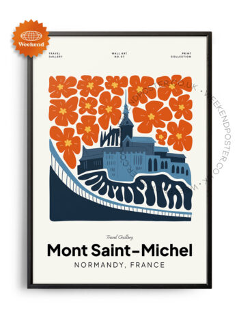 Mont Saint-Michel France landmark poster