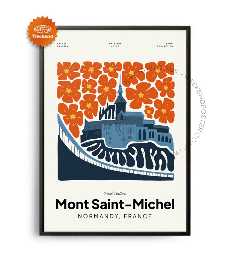 Mont Saint-Michel France landmark poster