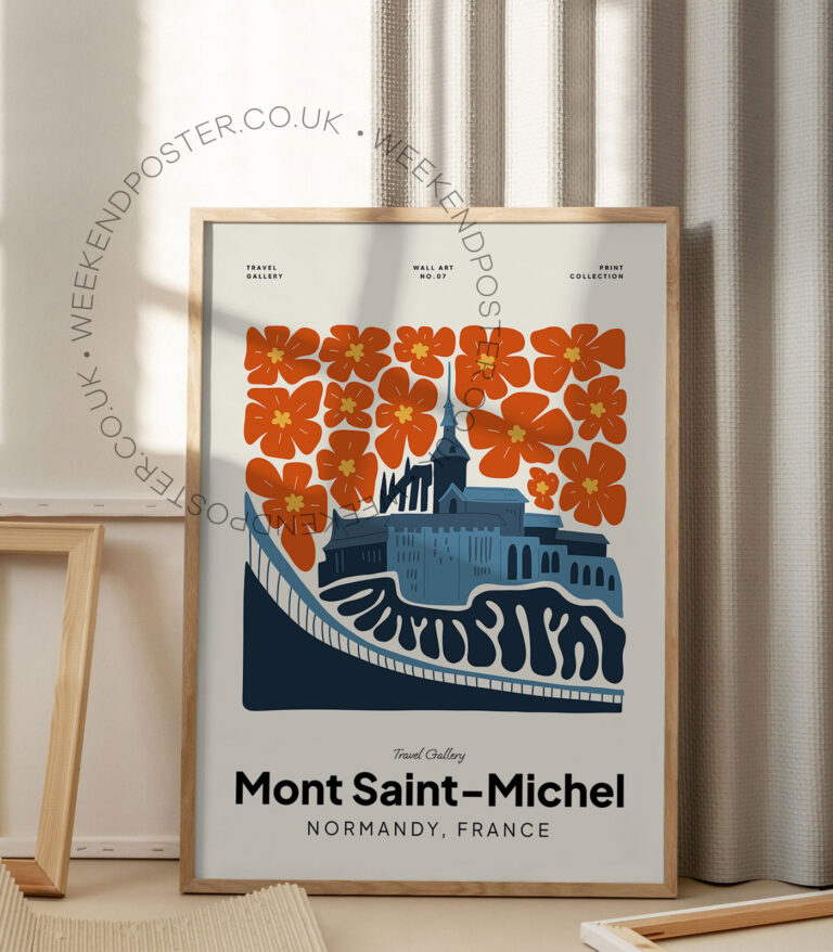 Mont Saint-Michel France landmark poster