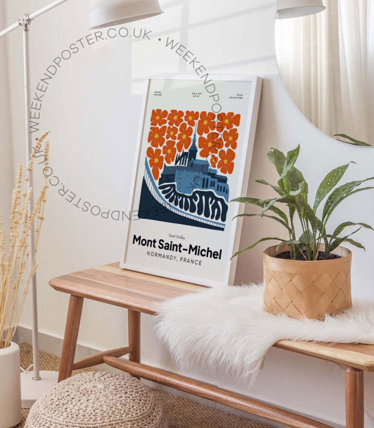 Mont Saint-Michel France landmark poster