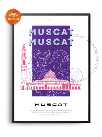 Muscat Oman landmark poster