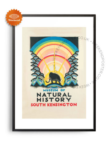 Museum Of Natural History South Kensington vintage poster