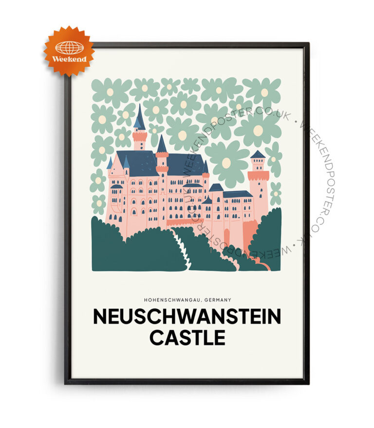 Neuschwanstein Castle Germany landmark poster
