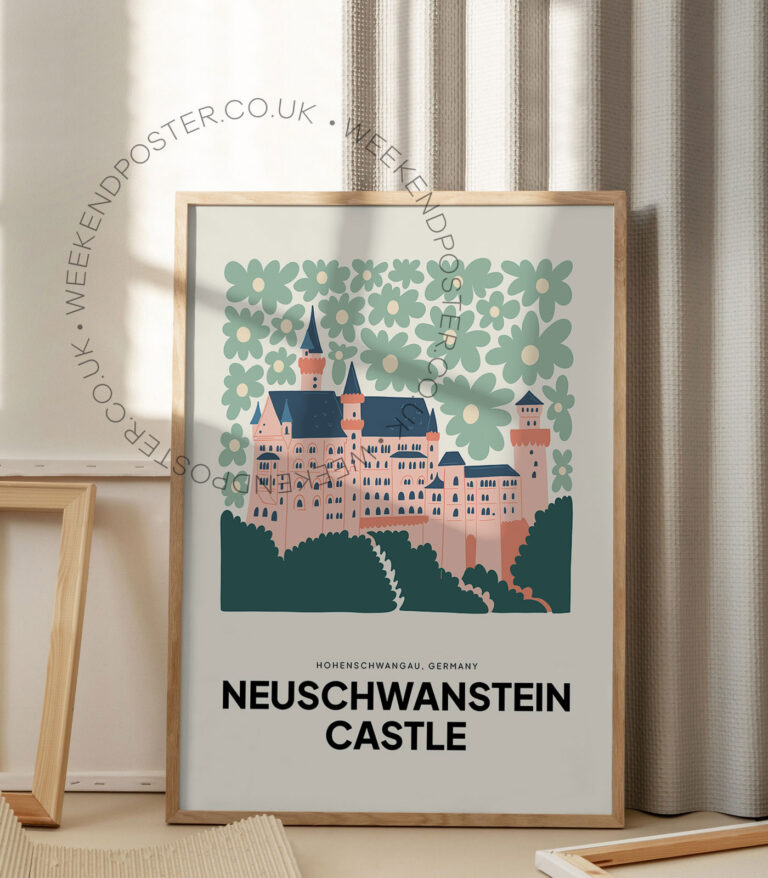 Neuschwanstein Castle Germany landmark poster
