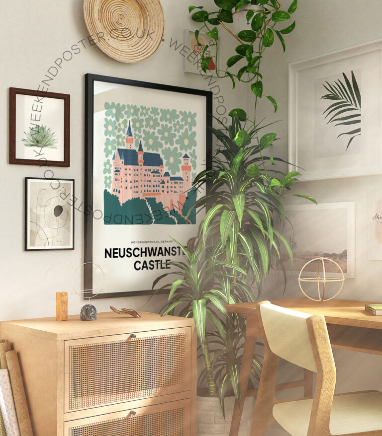 Neuschwanstein Castle Germany landmark poster