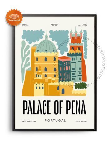 Palace of Pena Portugal landmark poster
