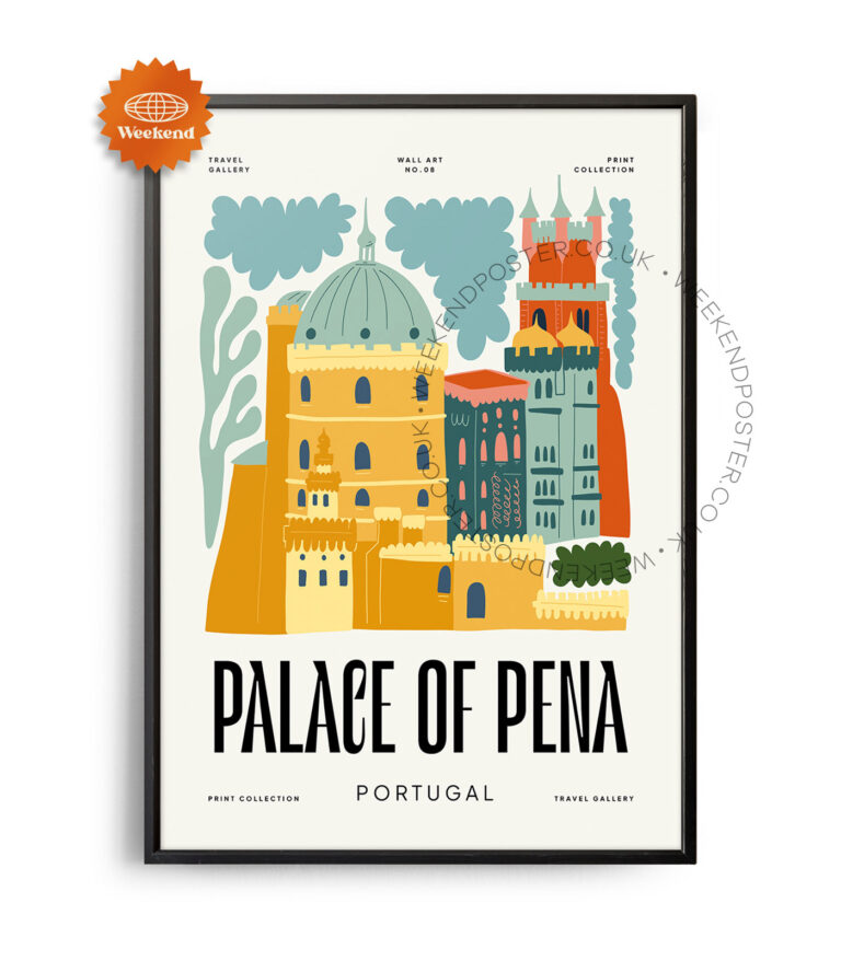 Palace of Pena Portugal landmark poster
