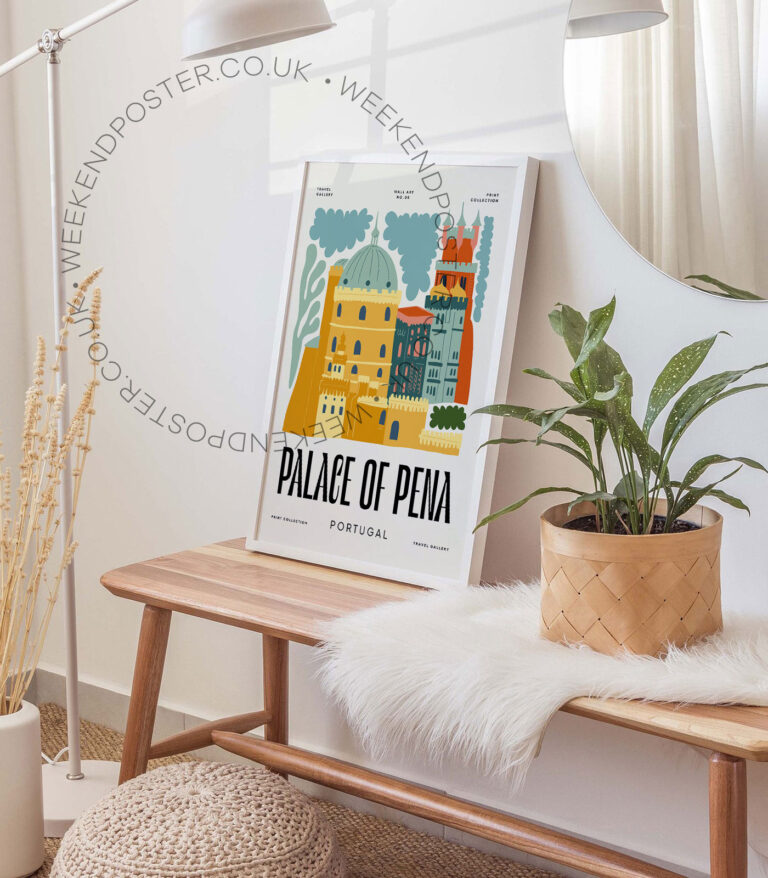Palace of Pena Portugal landmark poster
