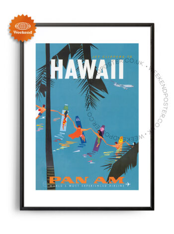 Pan Am Hawaii vintage poster