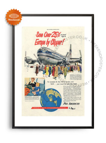 Pan American Europe vintage poster