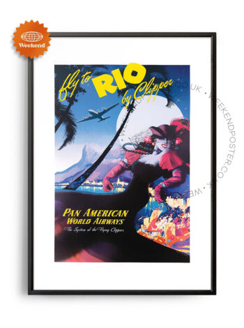 Pan American Rio vintage poster