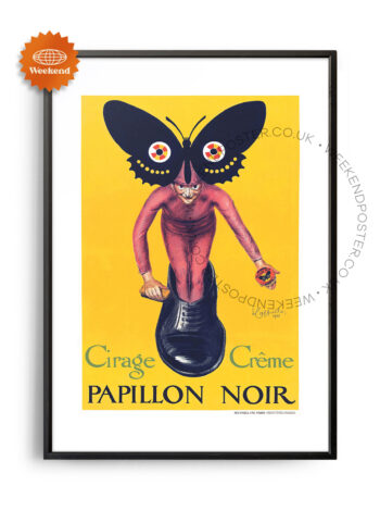 Papillon Noir vintage poster