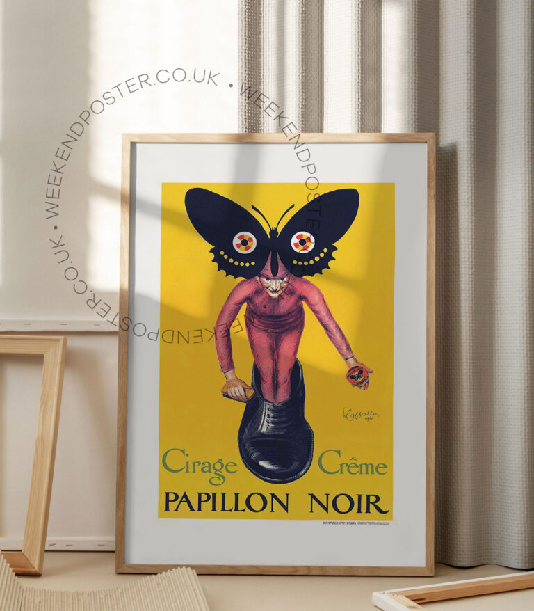Papillon Noir vintage poster