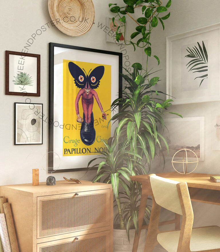 Papillon Noir vintage poster