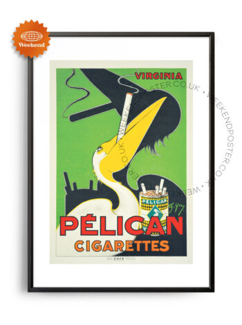 Pelican Cigarettes vintage poster