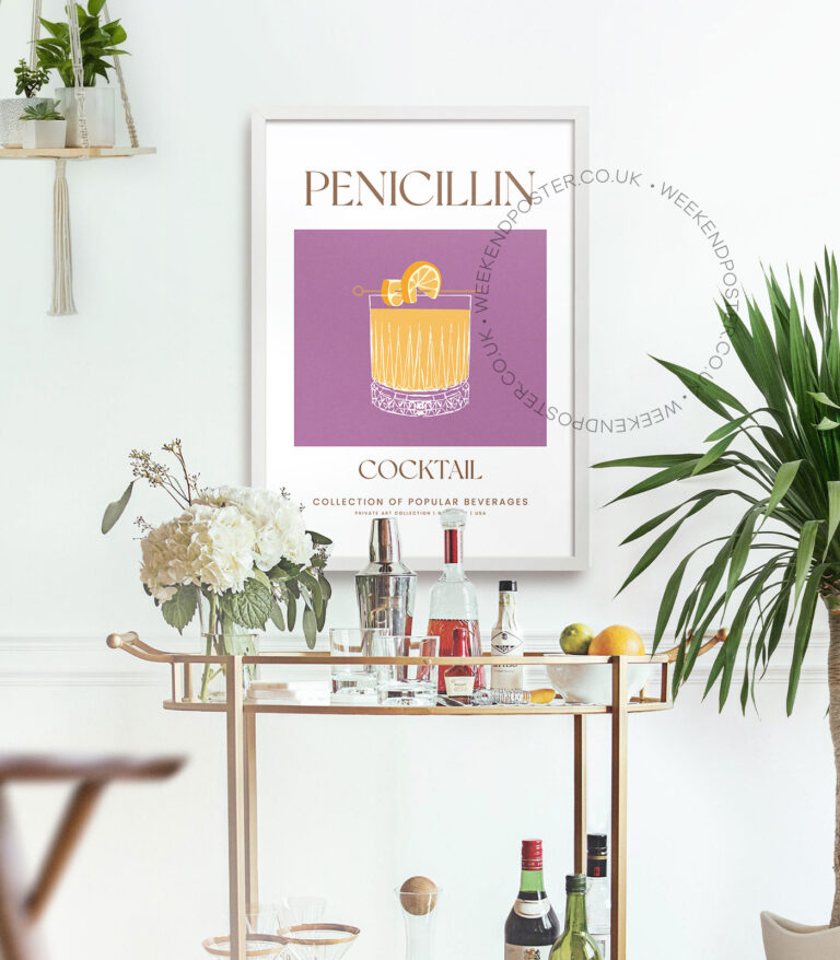 Penicillin colorful cocktail poster