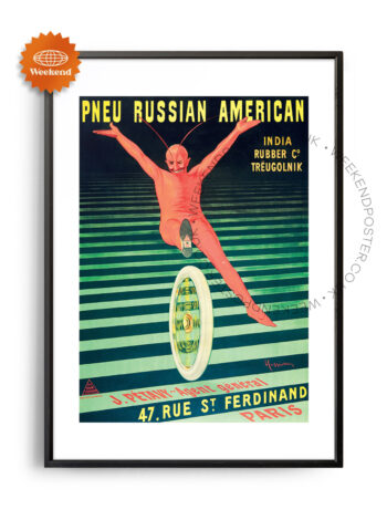 Pneu Russian American vintage poster