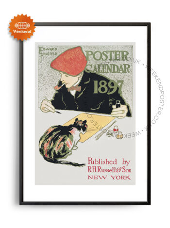 Poster Calendar 1897 vintage poster