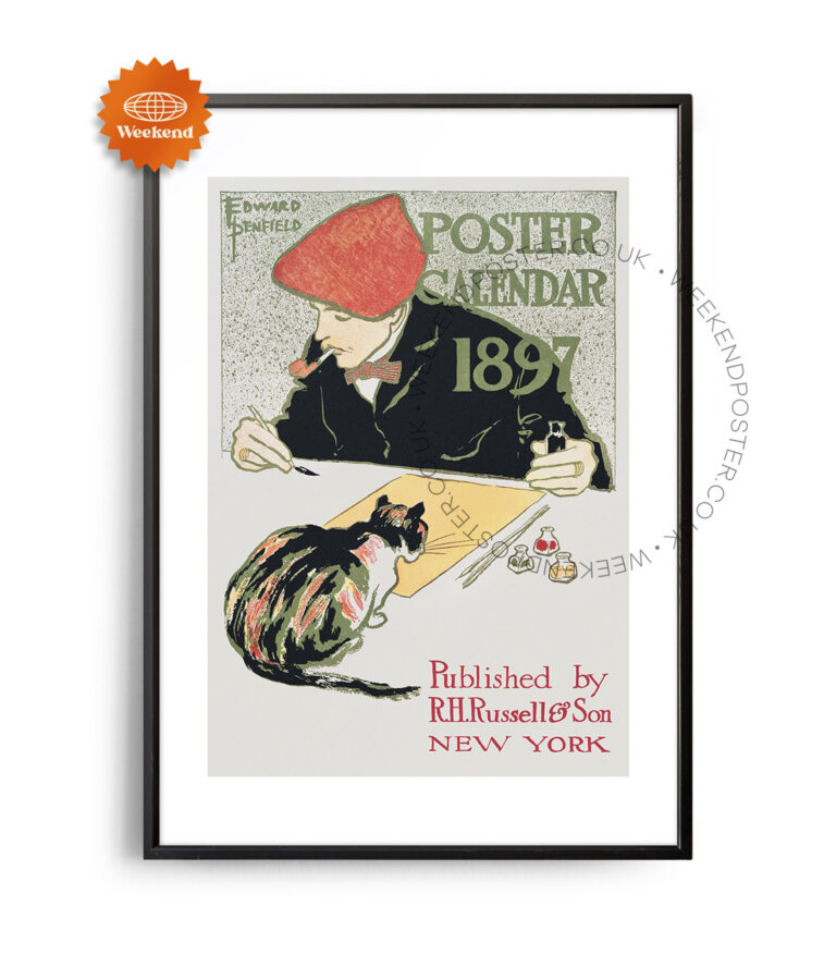 Poster Calendar 1897 vintage poster