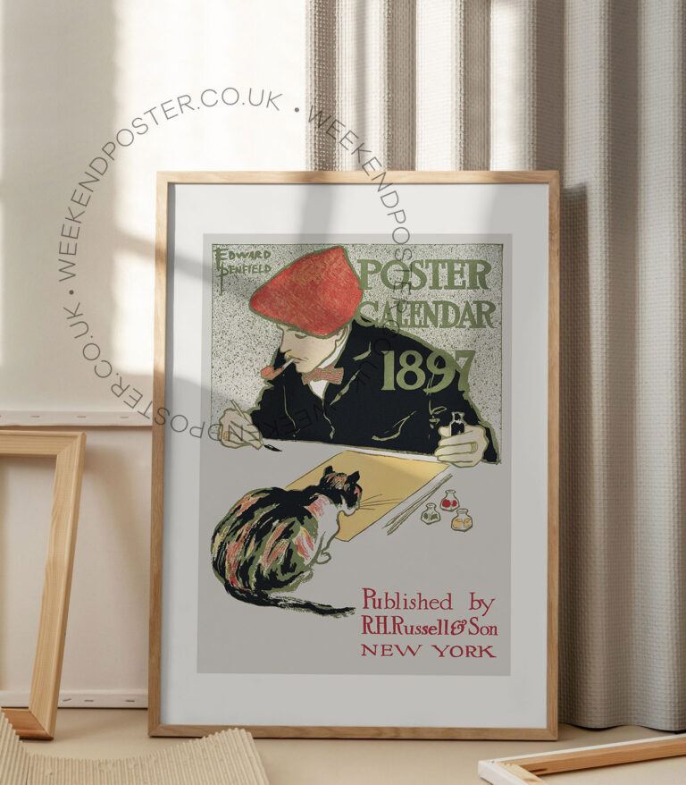 Poster Calendar 1897 vintage poster