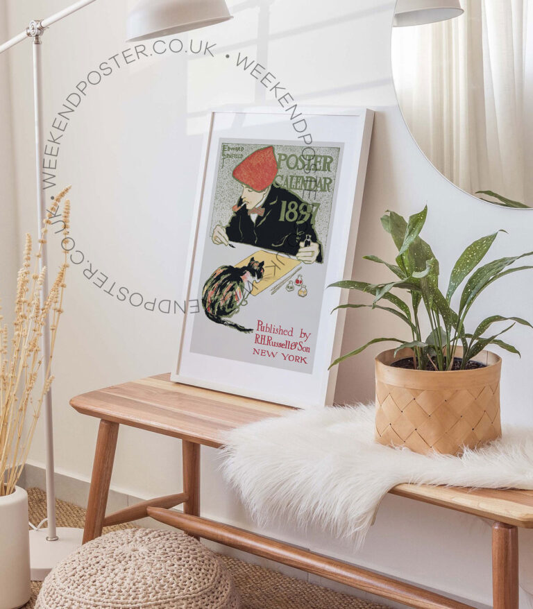 Poster Calendar 1897 vintage poster