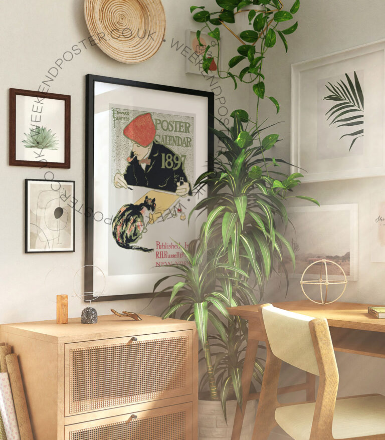 Poster Calendar 1897 vintage poster