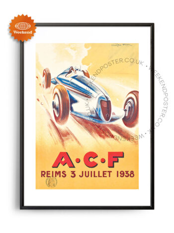 Reims 3 Juillet 1938 vintage poster