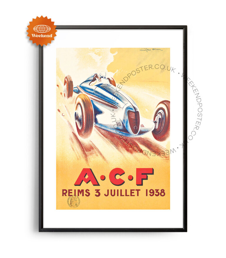 Reims 3 Juillet 1938 vintage poster